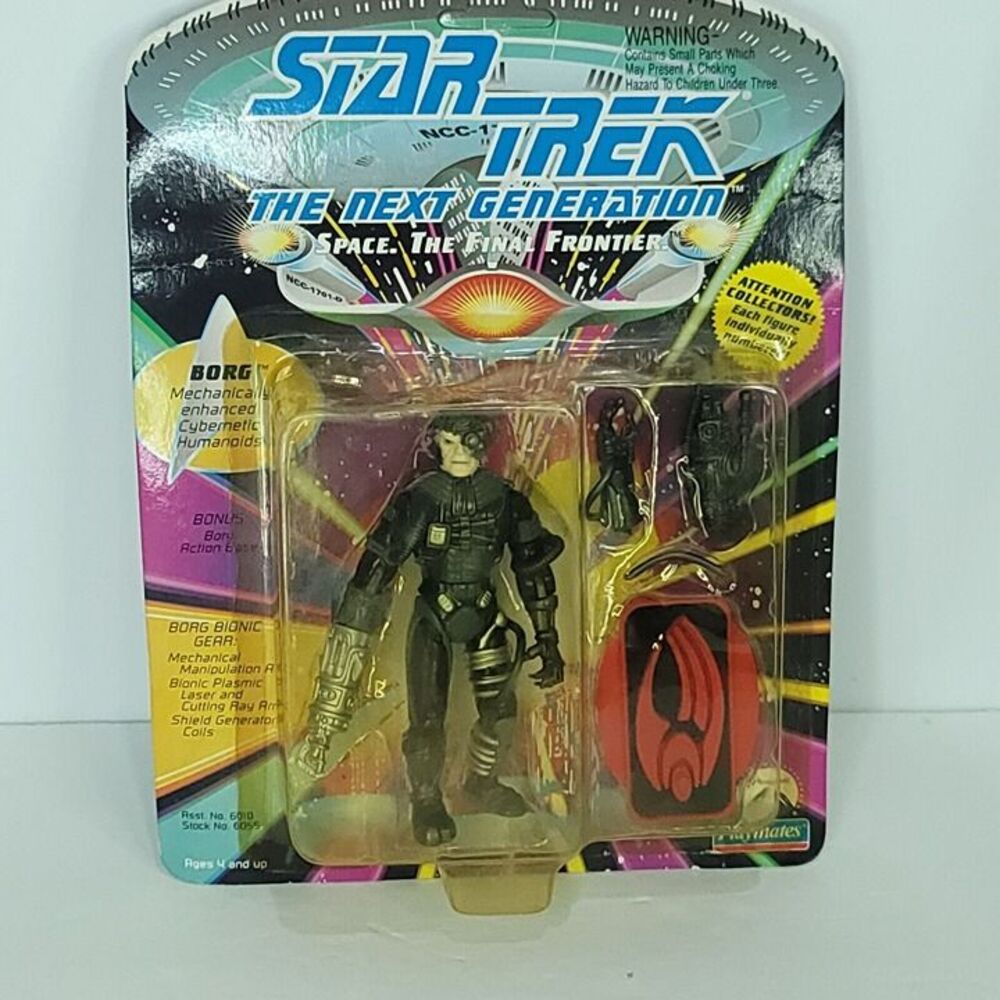 Star Trek Next Generation Final Frontier BORG Action Figure Yellow Bent card